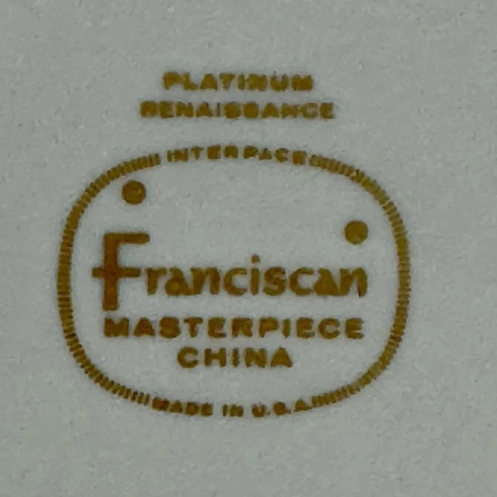 Franciscan Masterpiece China Platinum Renaissance 2 Dinner Plate, 1 Salad Plate